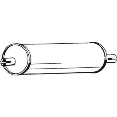 Image of 6014901801, 6014901901, 6014903201, 6014903601 Middle Silencer BOSAL 176 421 MERCEDES BENZ: T1 Van, Minibus, Minibus