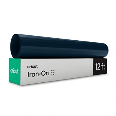 Image of Cricut Iron On Navy 3.6m (12ft) Heat Transfer Vinyl Roll (HTV) for use with All Cutting Machines