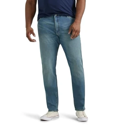 Image of Lee Men&#039;s Big &amp; Tall Extreme Motion Athletic Taper Jean, Mega, 44W x 28L