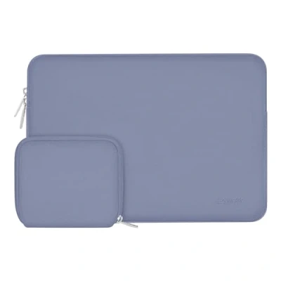 Image of MOSISO Laptop Sleeve Compatible with MacBook Air/Pro, 13 13.3 inch Notebook, Pro 14 M3 M2 M1 Chip Max 2024 2021, Neoprene Bag Cover Small Case, Lavender Gray