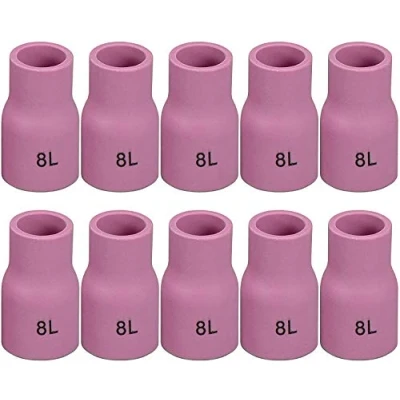 Image of RIVERWELD TIG Gas Lens Alumina Nozzle Ceramic Cup 53N61SL Fit PTA DB SR WP 9 17 18 20 25 26 Welding Torch 10pk