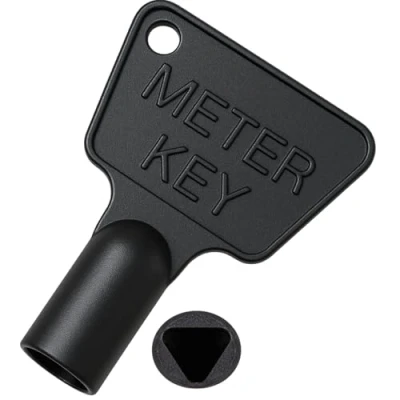 Image of Gas Meter Box Key [1 Pack] Triangle Electric Utility Black Plastic (1 Pack)