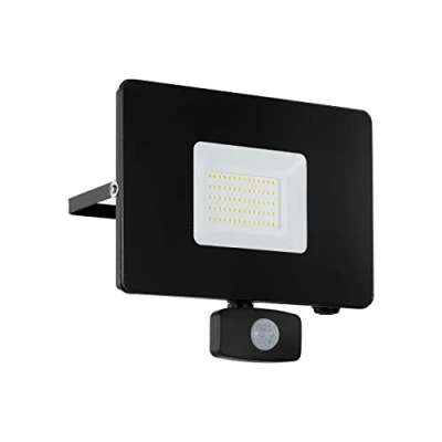 Image of EGLO Faedo 3 LED outdoor spotlight, sensor, black, 50 W