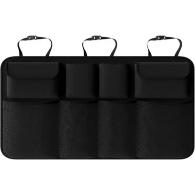 Image of GLYGLY Car Boot Organiser for Dacia Jogger 2022 2024, Hanging Storage Bags Adjustable Foldable Accessories Trunk Organizer