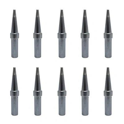 Image of ETA Chisel Screwdriver Soldering Tip 0.062&quot; / 1.6mm for WESD50 WES50 WESD51 WES51 PES50 LR20 PES51 LR21 WE1010NA WE1010EU WE1010EDU WE1010 WECP ACE Brand Solder Iron Handle Tips (10)