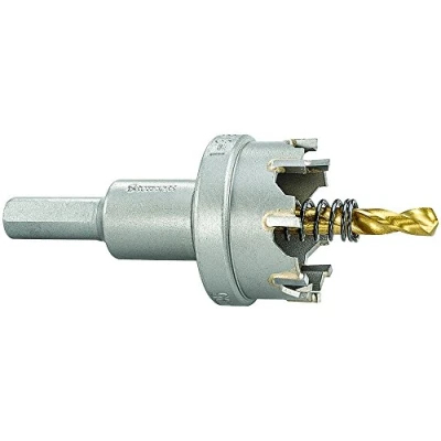 Image of Starrett Tungsten Carbide Tipped Hole Saw SM35 Sheet Metal Cutter With Arbor &amp; Pilot Drill Bit For Drilling Stainless Steel Aluminum Alloy 35 mm