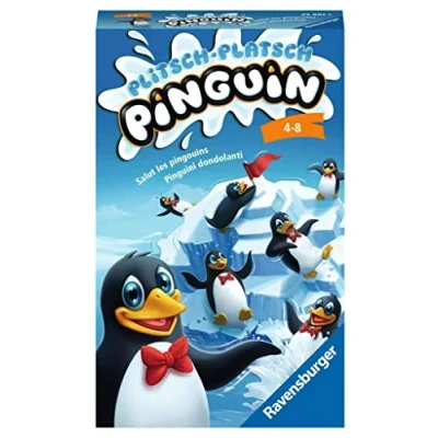 Image of Ravensburger 23461 Plitsch Platsch Penguin, Gift Game for 1 4 Players, Children&#039;s from Years, Compact Format, Travel