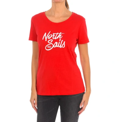 Image of North Sails Womens Short sleeve t shirt 9024300 women Red Cotton Size X Large