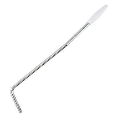 Image of Wilkinson 4.8mm Threaded In Tremolo Arm Whammy Bar for Fender Mexico Strat Electric Guitar, Chrome with White Tip
