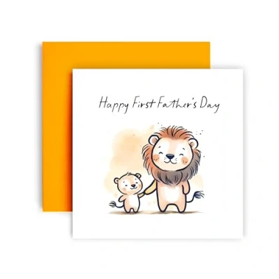 Image of Huxters 1st Father&#039;s Day card for Daddy Dad Lion Him Men Special from Daughter Son 14.8cm