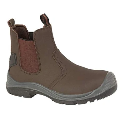 Image of Grafters Safety Dealer S1 Ankle Work Steel Toe Mens Boots UK 6 13 (UK 12 / EU 46, Brown)