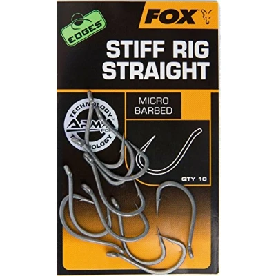 Image of Fox Edges Stiff Rig Straight Hooks Size 5 Micro Barbed Karper haken