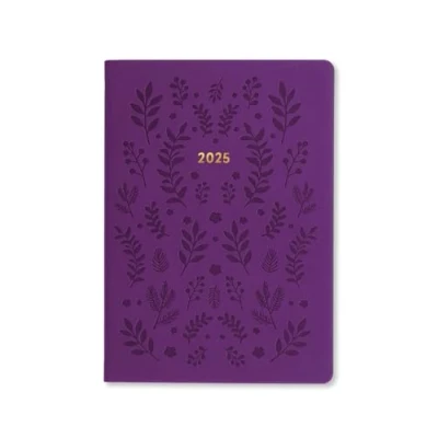 Image of Letts of London Woodland A5 week to view 2025 diary purple