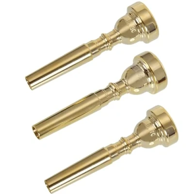 Image of Gold Trumpet Mouthpieces 7C 5C 3C Mouthpiece Set For Beginners and Professional Players 3Pack