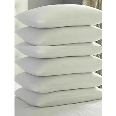 Image of CHILIMILII Premium Bounce back Hollow Fibre Pillows 50x75 cm, virgin Filled for Stomach side sleepers, in pack of 2,4,6 &amp; 8 (Pack 6)