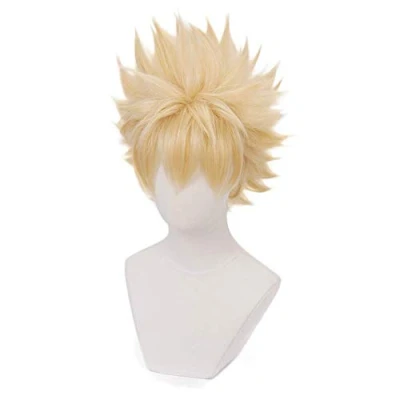 Image of Yamia Anime Katsuki Bakugou Cosplay Wig with free Cap for My Hero Academia Halloween Costume