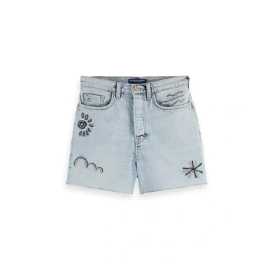 Image of Scotch &amp; Soda THE RAY CUT OFF Denim shorts, Women&#039;s, Size: 25, Spring lights
