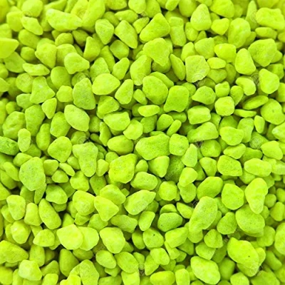 Image of GardenersDream Fluorescent Aquatic Gravel Decorative Aquarium Fish Tank Stones (2.5kg, Yellow)