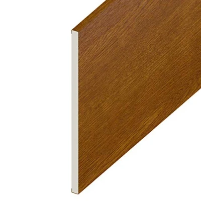 Image of Upvc Flat Plastic Board Golden Oak 100mm Wide x 1 Metre Long