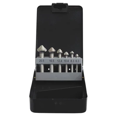Image of Sealey Countersink Bit Set 6pc 3 x V Flutes
