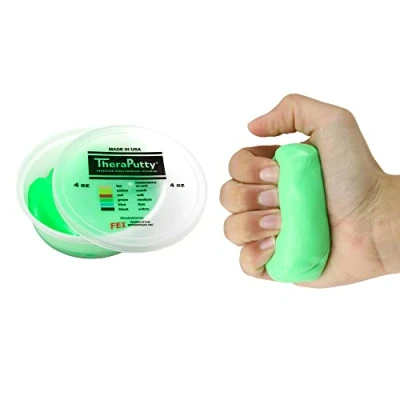 Image of Cando TheraPutty Therapeutic modelling clay 4 oz green (medium)