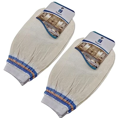 Image of 2X Turkish Bath Hamam Glove Spa Set Kese Body Exfoliating Scrub Peel Cellilute Remover Mitt Kelebek