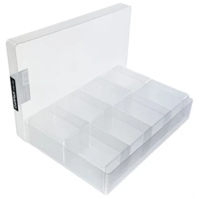 Image of WestonBoxes CraftPack, Small Storage Box Multi Pack for Beads, Jewellery, Sewing, Hobby, Crafts &amp; DIY (Clear, 8 Pack)