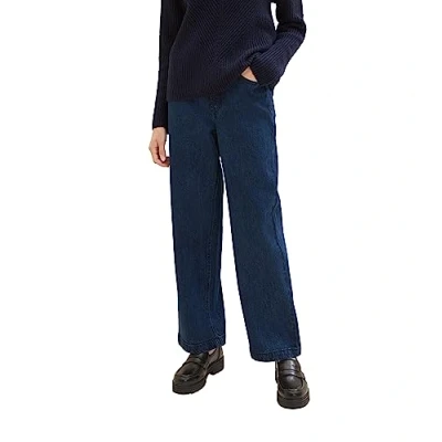 Image of TOM TAILOR Women&#039;s High Waist Culotte Jeans with Wide Leg, 10113 clean mid Stone Blue Denim, 29W x 32L