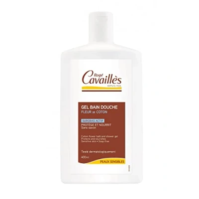 Image of Rogé Cavaillès Surgras Sensitive Skins Cotton Flower Bath and Shower Gel 400ml