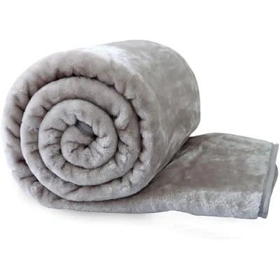 Image of Luxury Super Soft Faux Fur Mink Throw Warm Fleece Sofa Bed Blanket Single Double King (Grey, 125 x 152cm)