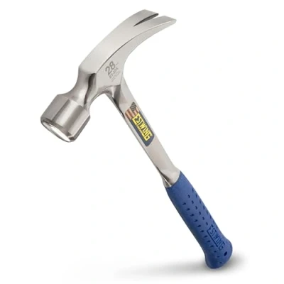 Image of Estwing E3/28s Straight Claw Framing Hammer Vinyl Grip 28oz