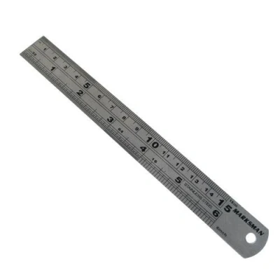 Image of 6&quot;/150mm Stainless Steel Metal Ruler Conversion Table