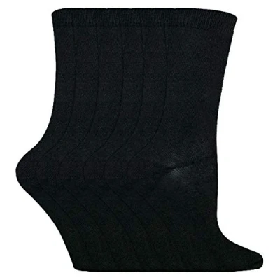 Image of Sock Snob 6 Pack Kids Bamboo Socks Childrens for School Summer Boys &amp; Girls (3 7 Years, Black)