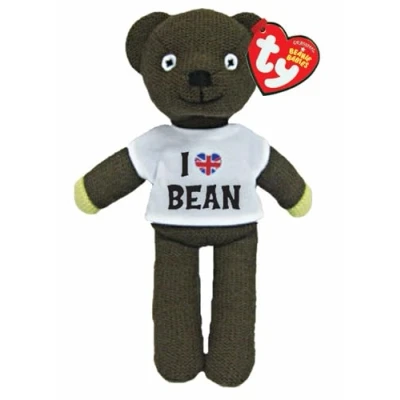 Image of TY Toys Mr. Bean T Shirt Beanie Baby Soft Plush Toy Collectible Cuddly Stuffed Teddy