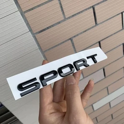 Image of SANNITOU Car Emblems for Land Rover Range Sport,Front and Rear Logos Logo Body Tuning Styling Accessories,Black