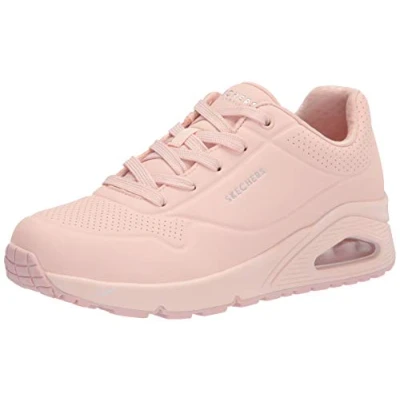 Image of Skechers Women&#039;s Uno Frosty Kicks Sneaker,Lt.pink Durabuck/ Textile Trim,2 UK
