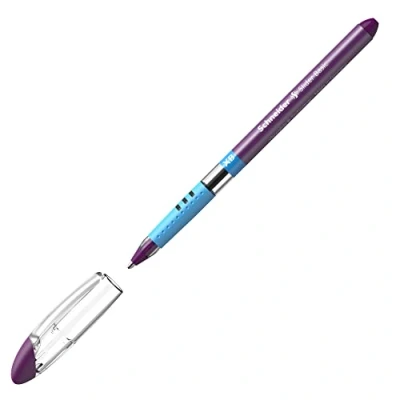 Image of Schneider Slider Basic Ballpoint Pens, Extra Wide Nib, Pack of 5, Purple