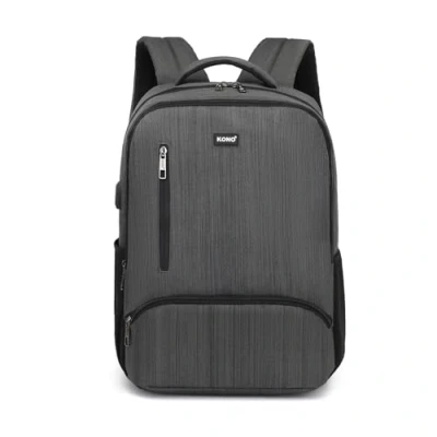 Image of Kono Backpack Mens Laptop 15.6 Inch Bag School Boys Travel Rucksack for Men (Grey)