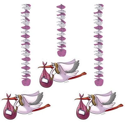 Image of Folat 09266 Hangers Birth Girl 5 Pieces, Pink