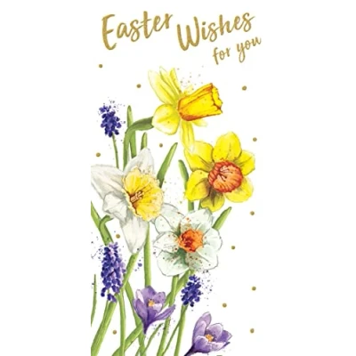Image of Easter Card Money Wallets Daffodils 95 x 195 mm Regal Publishing