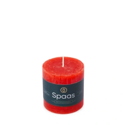 Image of Spaas Rustic Pillar Candle 70/70 mm 25h, red