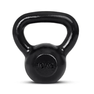 Image of Amazon Basics Cast Iron Kettlebell, 10 kg, Black