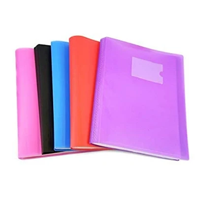 Image of Arpan A4 Presentation Display Book Folder with Flexible Cover for Individuals, School, Colleges, Offices, Professionals, Businesses 62 Pockets 124/Sides Pocket Assorted Colours x 1