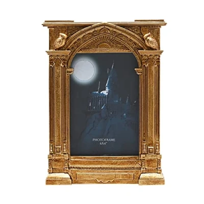 Image of Harry Potter Alumni Gold Hogwarts Enterance Photo Picture Frame Officially Licensed Warner Bros Merchandise. Wizarding World Home Decor For Movie &amp; Fantasy Lovers. H: 22cm x W: 17cm D: 3cm.