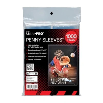 Image of Ultrapro CARD_DOCUMENT_SLEEVE, 1000 Soft Sleeves for Trading Cards (1000 count retail pack), 67 mm x 92 mm, Pieces, 0.51 kg