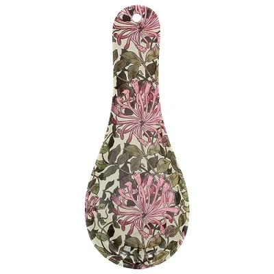 Image of Lesser &amp; Pavey Honeysuckle Spoon Rest for Kitchen Home Lovely British Designed Holder Accessories Heat Resistant All Types of Spoons William Morris