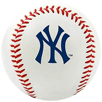 Image of Rawlings MLB New York Yankees Team Logo Baseball, White, 1