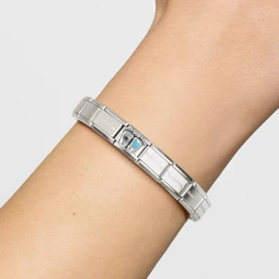 Image of Nomination Blue Rounded Feet Charm