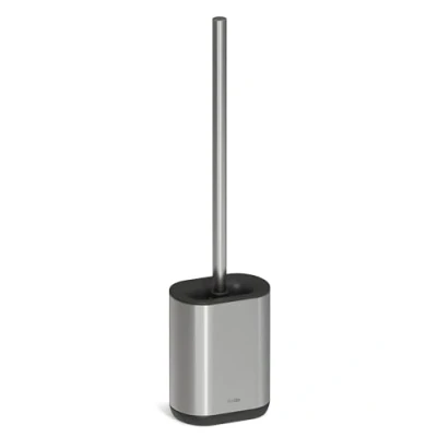 Image of stardis Pure Toilet Brush Matt Silicone Compact Antibacterial Set Stainless Steel