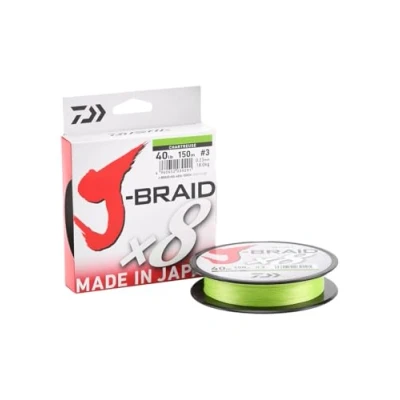 Image of Daiwa J Braid 8 Braided Fishing Line 300 m Light Green, chartreuse